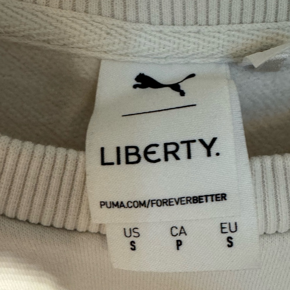 Puma Cream Floral Accent Crewneck Sweatshirt - Picture 2 of 10
